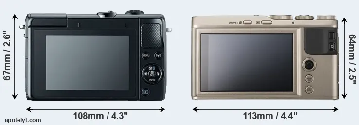 Comparison M100 or XF10 rear