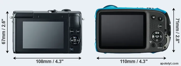 Comparison M100 or XP130 rear