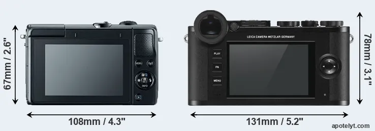 Comparison M100 or CL rear