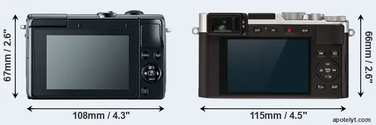 Comparison M100 or D-LUX 7 rear