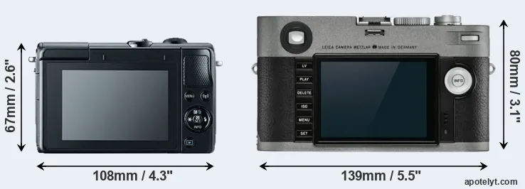 Comparison M100 or M-E Typ 240 rear