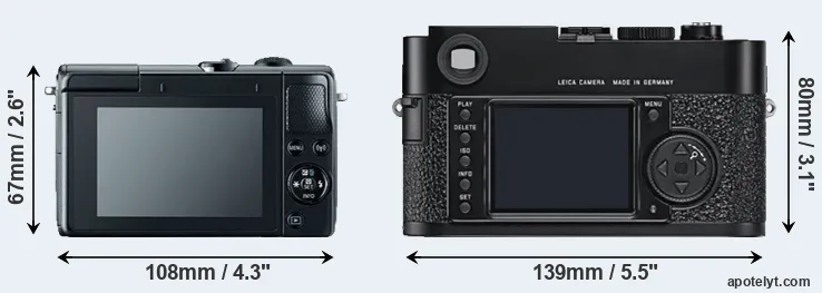 Comparison M100 or M9 rear