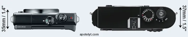 Compare M100 versus M9 top