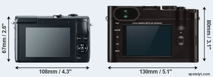 Comparison M100 or Q Typ 116 rear