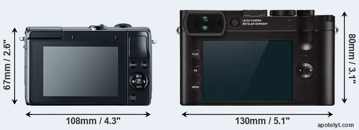 Comparison M100 or Q2 rear