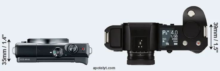 Compare M100 versus Leica SL top