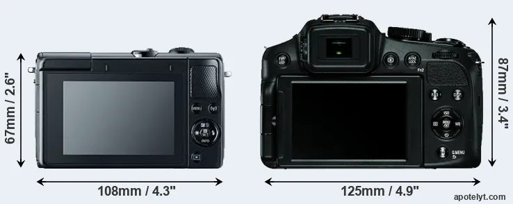 Comparison M100 or V-LUX 4 rear