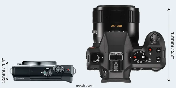 Compare M100 versus V-LUX Typ 114 top