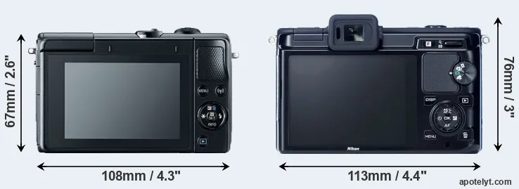 Comparison M100 or V1 rear