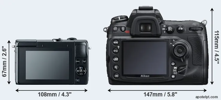 Comparison M100 or D300S rear