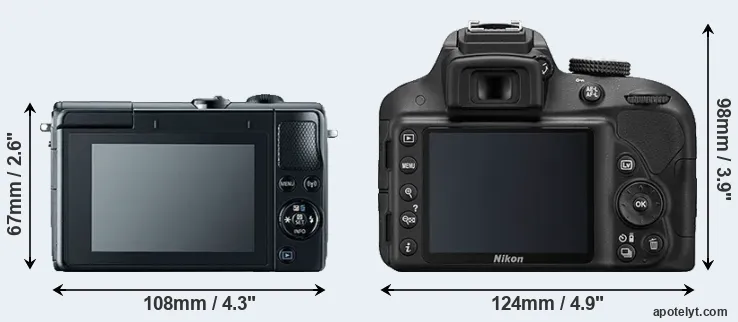 Comparison M100 or D3300 rear
