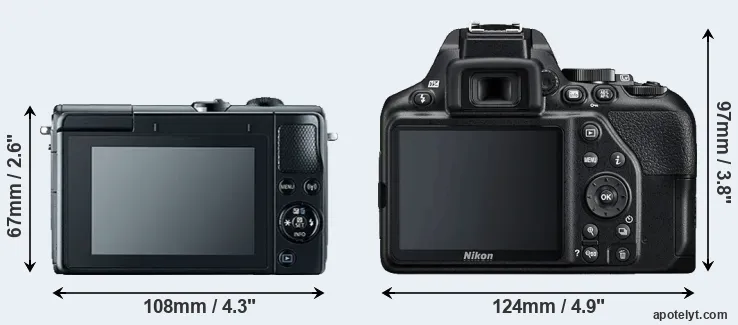 Comparison M100 or D3500 rear