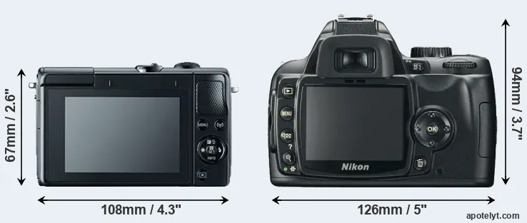 Comparison M100 or D60 rear