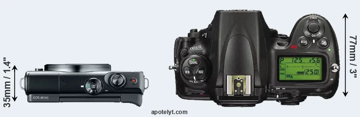 Compare M100 versus D700 top