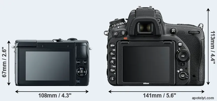Comparison M100 or D750 rear