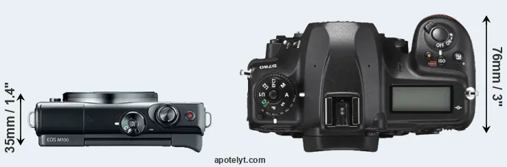 Compare M100 versus D780 top