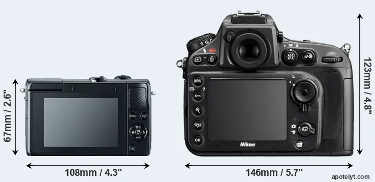 Comparison M100 or D800E rear