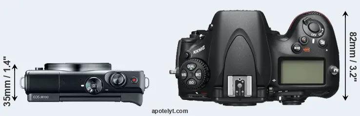 Compare M100 versus D800E top