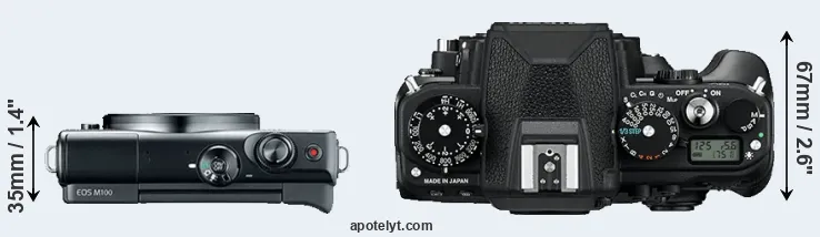Compare M100 versus Df top