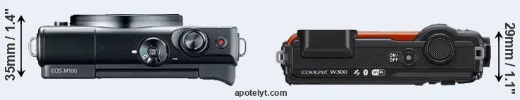 Compare M100 versus W300 top