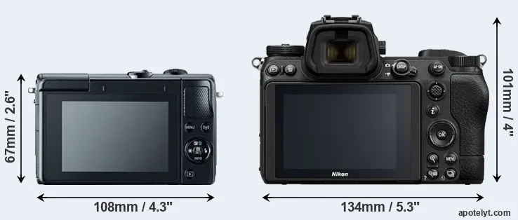 Comparison M100 or Z7 II rear