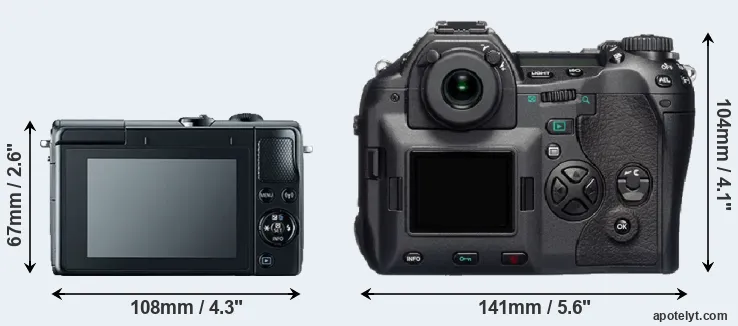 Comparison M100 or E-1 rear