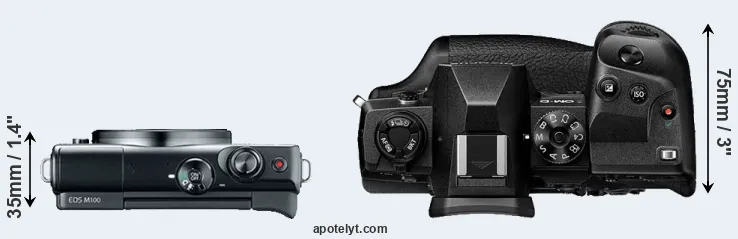 Compare M100 versus E-M1X top