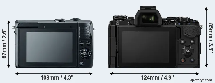 Comparison M100 or E-M5 II rear