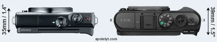 Compare M100 versus E-PL10 top