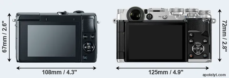 Comparison M100 or PEN-F rear