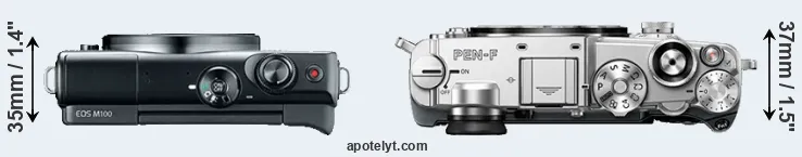 Compare M100 versus PEN-F top