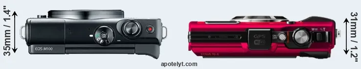 Compare M100 versus TG-4 top