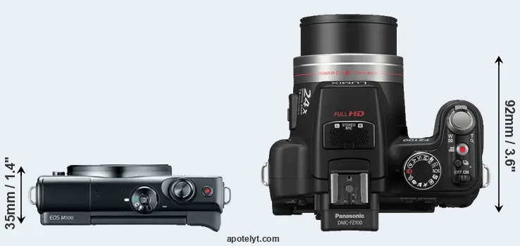 Compare M100 versus FZ100 top