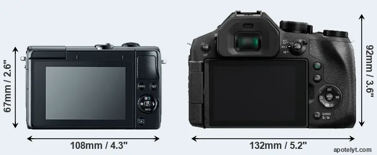 Comparison M100 or FZ330 rear