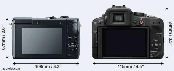 Comparison M100 or G3 rear