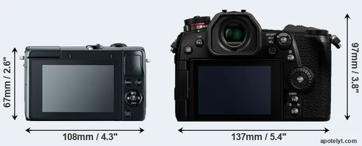 Comparison M100 or G9 rear