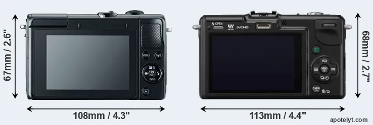 Comparison M100 or GF2 rear