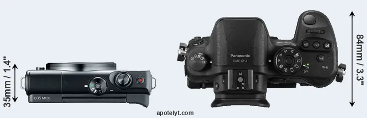 Compare M100 versus GH4 top