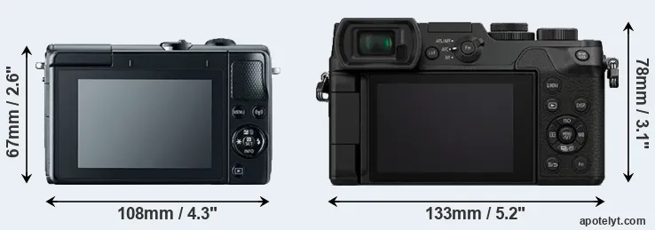 Comparison M100 or GX8 rear