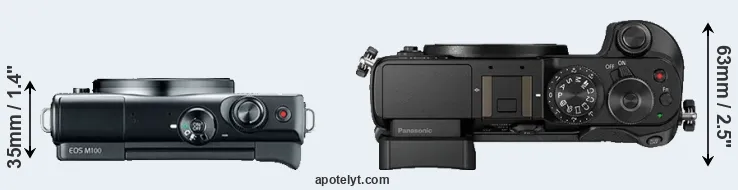 Compare M100 versus GX8 top