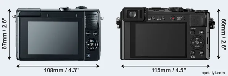 Comparison M100 or LX100 rear