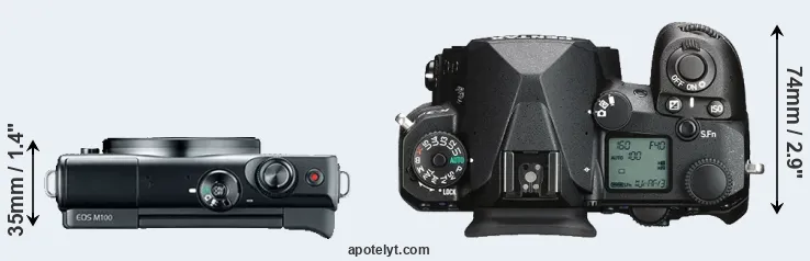Compare M100 versus K-3 III top