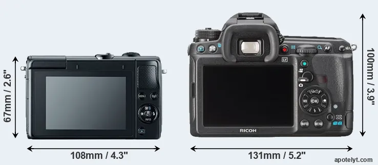 Comparison M100 or K-3 rear