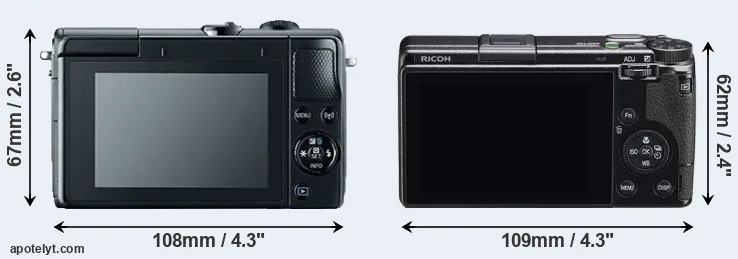 Comparison M100 or GR IIIx rear