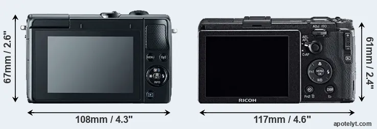 Comparison M100 or GR rear