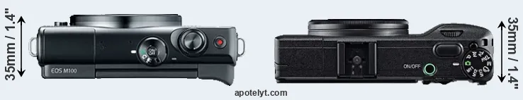 Compare M100 versus GR top