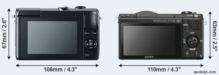 Comparison M100 or A5100 rear