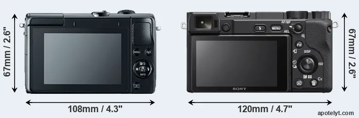 Comparison M100 or A6400 rear