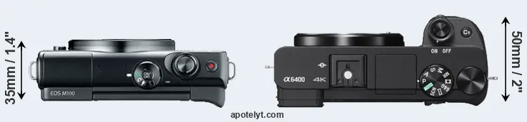 Compare M100 versus A6400 top