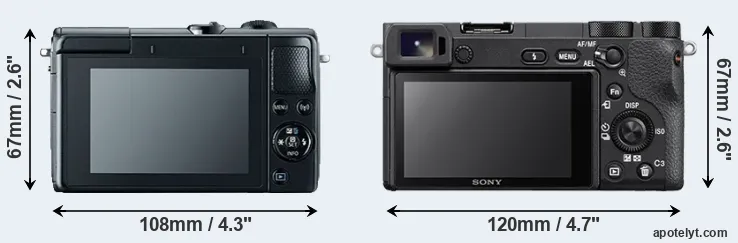 Comparison M100 or A6500 rear